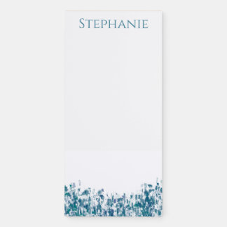 Cityscape Abstract Blue Magnetic Notepad