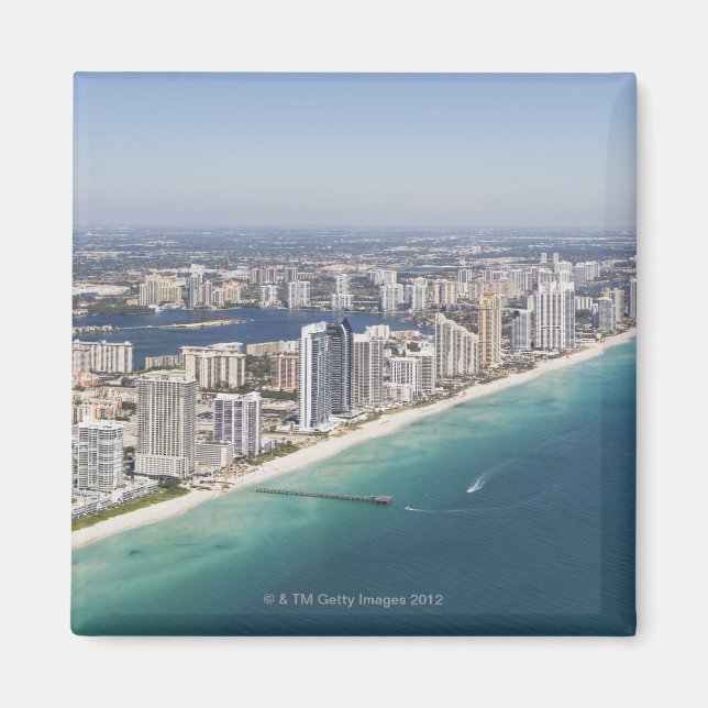 Cityscape as seen from air, Miami, Florida Magnet (Front)