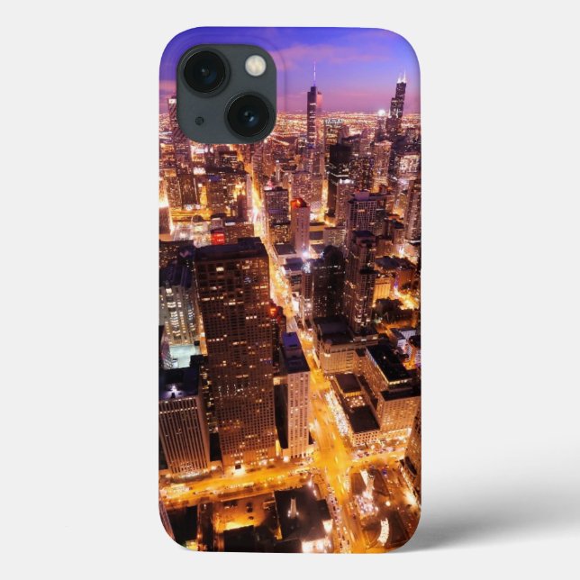 Cityscape at night of Chicago Case-Mate iPhone Case (Back)