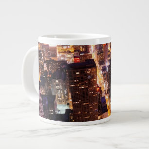 Cityscape at night of Chicago Giant Coffee Mug