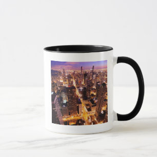 Cityscape at night of Chicago Mug