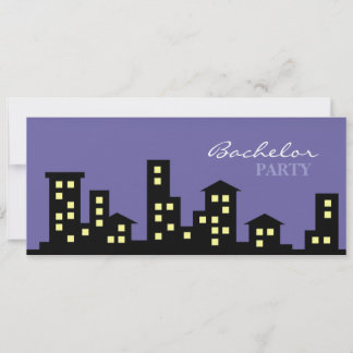 Cityscape Bachelor Party Invitation