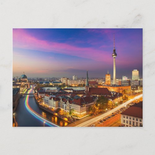 Cityscape Berlin Germany Postcard