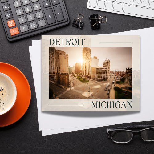 Cityscape Charm Detroits Impressions Postcard