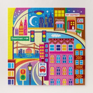 Cityscape Colors Jigsaw Puzzle