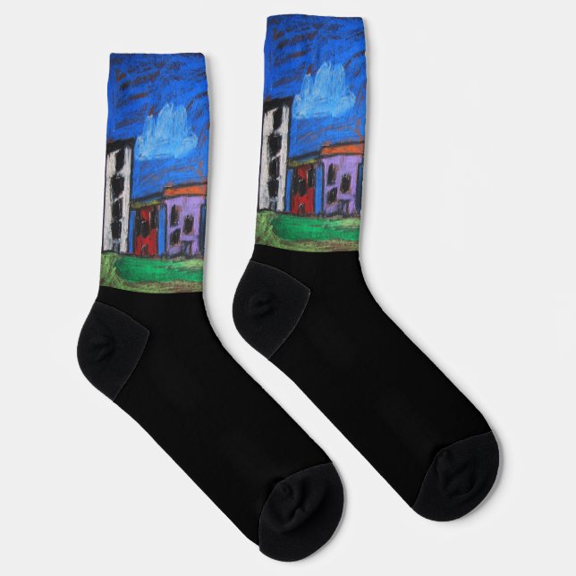 Cityscape Crew Socks (Right)