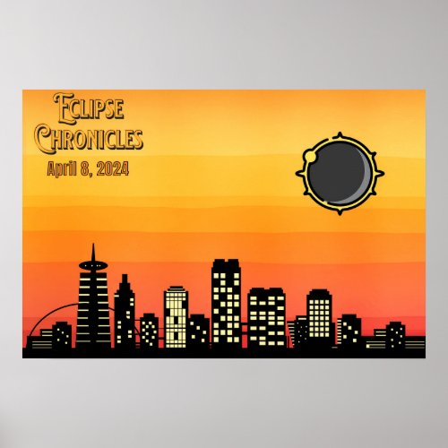 Cityscape Eclipse 2024 Poster