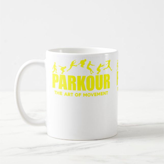 Cityscape Explorer Attire Parkour Clothing Coffee Mug (Left)