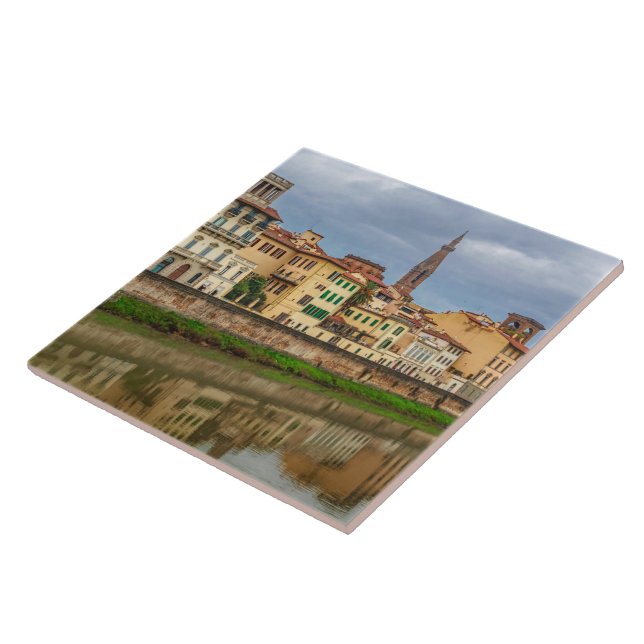 Cityscape Historic Center of Florence, Italy Ceramic Tile (Side)