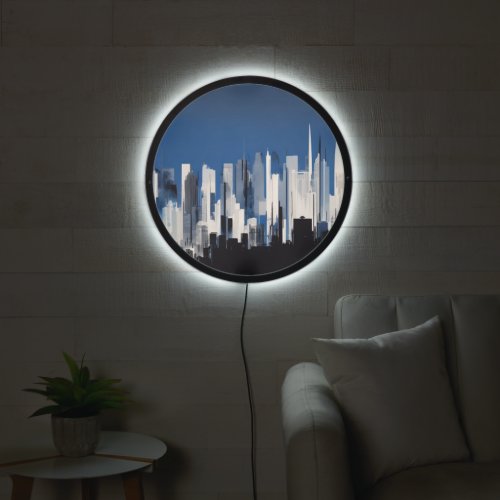 Cityscape Illuminated Sign