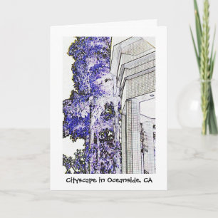 Cityscape in Oceanside, CA Card