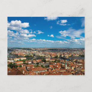 Cityscape in Prague Postcard