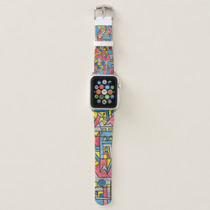 Cityscape-Modern Bauhaus Geometric Art Apple Watch Band