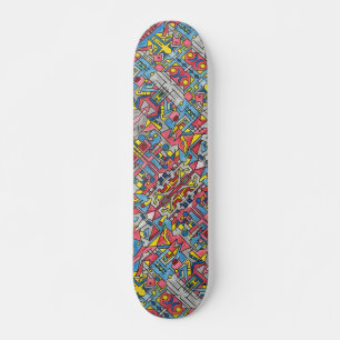 Cityscape-Modern Bauhaus Geometric Art Skateboard