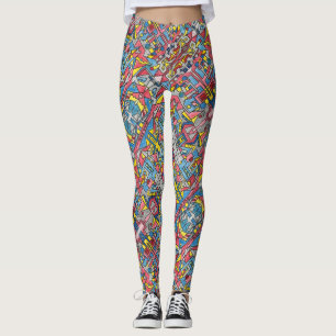 Cityscape-Modern Bauhaus Geometric Pattern Leggings