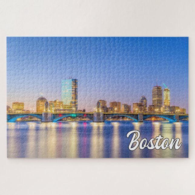 Cityscape Of Boston, Massachusetts, United States Jigsaw Puzzle (Horizontal)