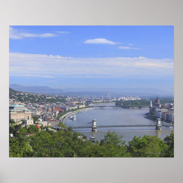 Cityscape of Budapest Poster (Front)