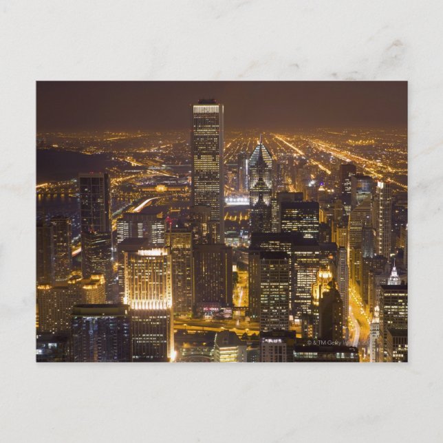 Cityscape of downtown Chicago Postcard (Front)