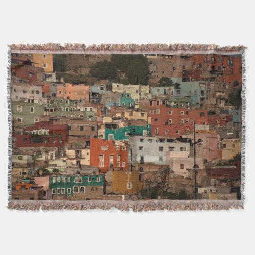 Cityscape Of Guanajuato Mexico Throw Blanket