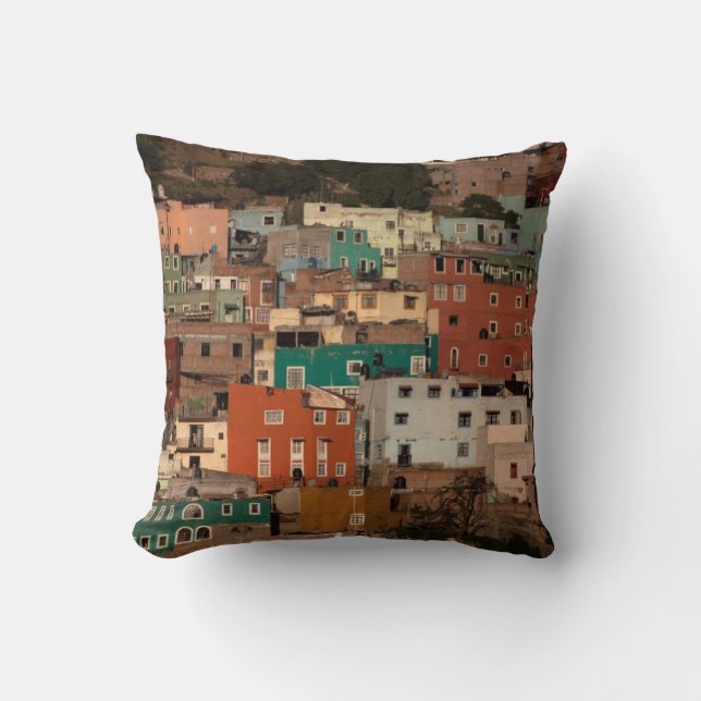 Cityscape Of Guanajuato, Mexico Throw Pillow (Front)