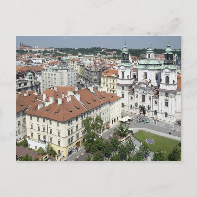 Cityscape of historical Prague, Czech Republic Postcard (Front)