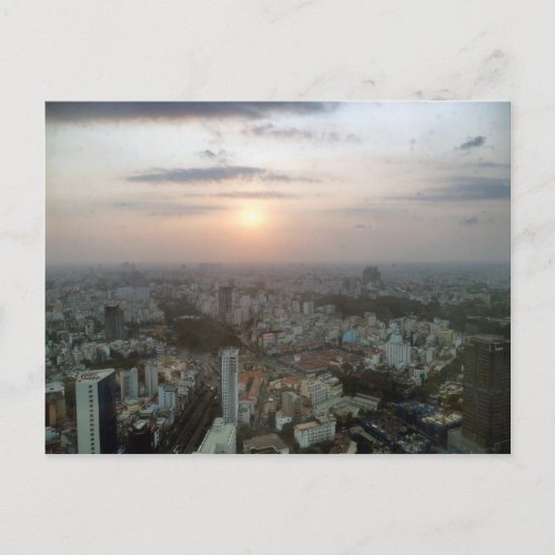 Cityscape of Hoi Chi Mihn Saigon from Sky Tower Postcard