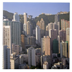 Cityscape of Hong Kong, China Tile