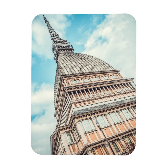 Cityscape of Mole Antonelliana, Turin, Italy Magnet (Vertical)