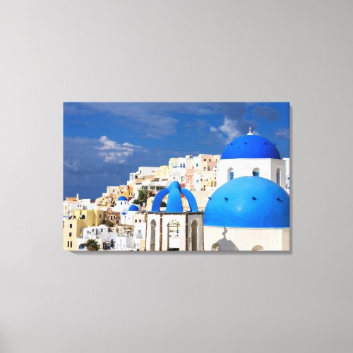 Cityscape of Santorini Greece Canvas Print