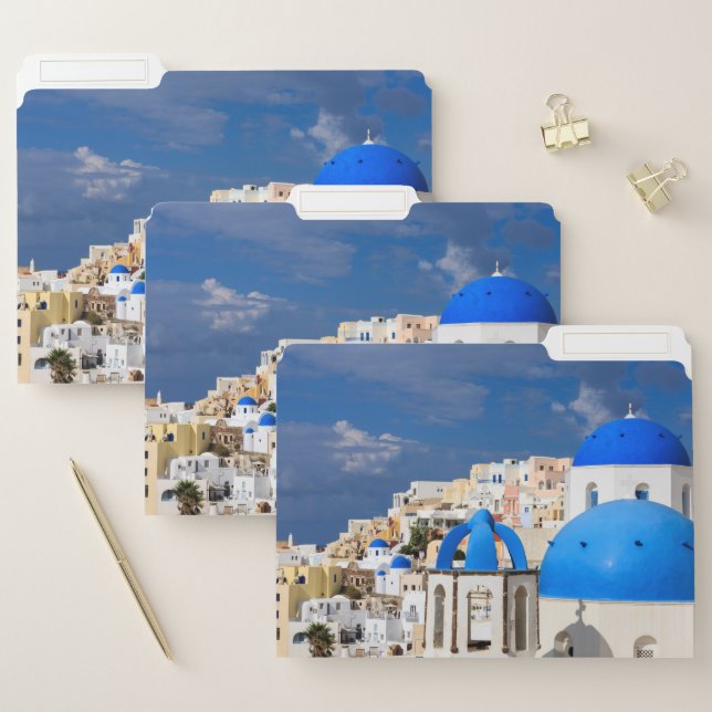 Cityscape of Santorini, Greece File Folder (Set)