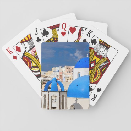 Cityscape of Santorini Greece Poker Cards