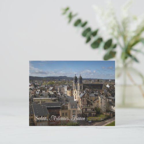 Cityscape of Sedan Ardennes France Postcard