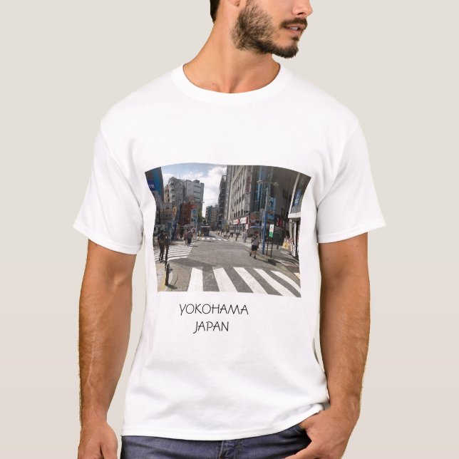 Cityscape photo of Yokohama City, JAPAN Fleece Bla T-Shirt (Front)