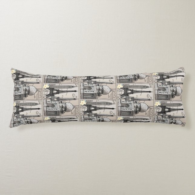 "Cityscape Serenity" Body Pillow (Front)
