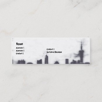 Cityscape - Skinny Mini Business Card by ZazzleProfileCards at Zazzle