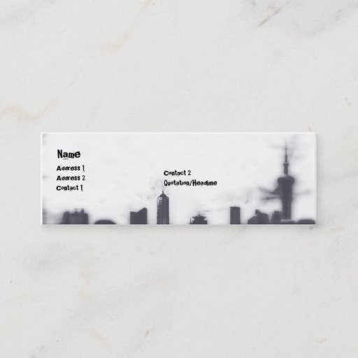 Customizable Cityscape - Skinny Business Cards