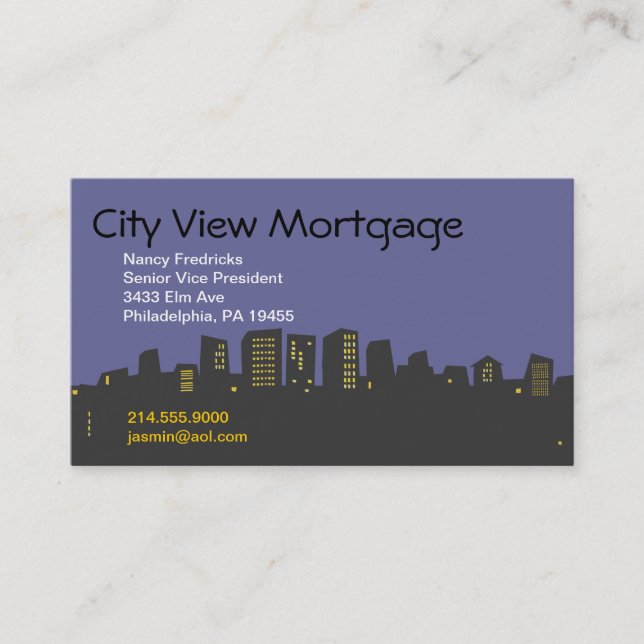 CITYSCAPE SKYLINE Business Card (Front)