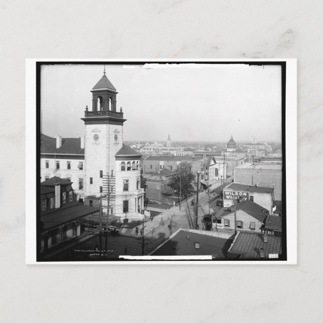 Cityscape View of Jacksonville, FL 1904 Vintage Postcard (Front)