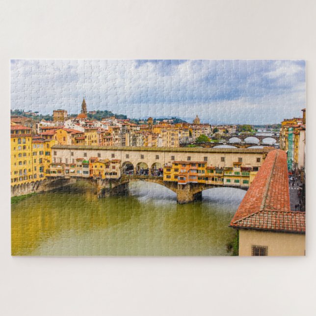 Cityscape with Ponte Vecchio, Florence, Italy Jigsaw Puzzle (Horizontal)