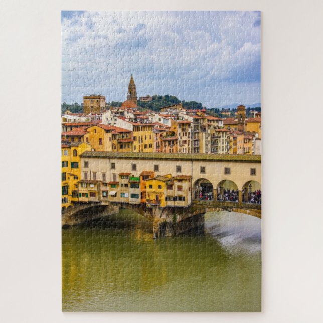 Cityscape with Ponte Vecchio, Florence, Italy Jigsaw Puzzle (Vertical)