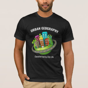 Cityscapes in Style: Urban Geography Black T-Shirt