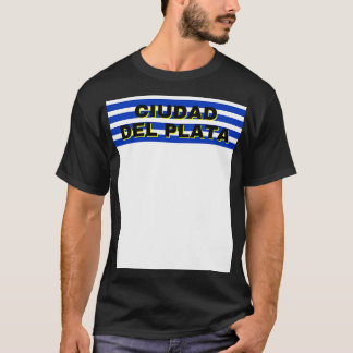 Ciudad del Plata in Uruguay Flag Stripes T-Shirt
