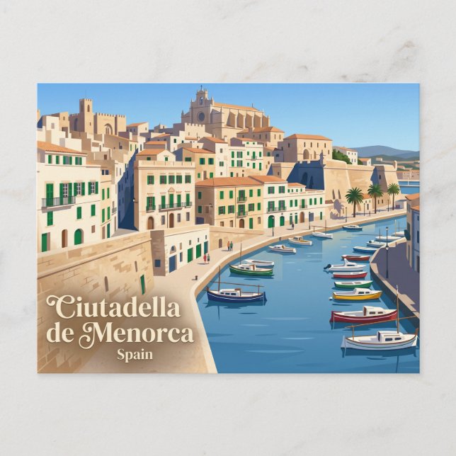 Ciutadella de Menorca Spain Postcard (Front)