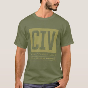 CIV Civil Defense Member Label Gear Sign T-Shirt