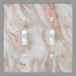 Civezza Rose Gold Marble Stone Printed Modern Light Switch Cover