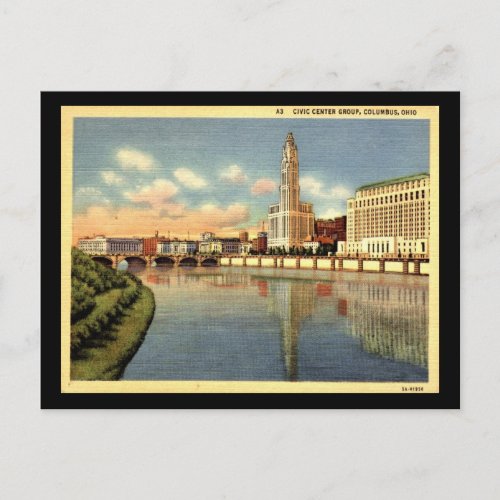 Civic Center Columbus Ohio Vintage Postcard