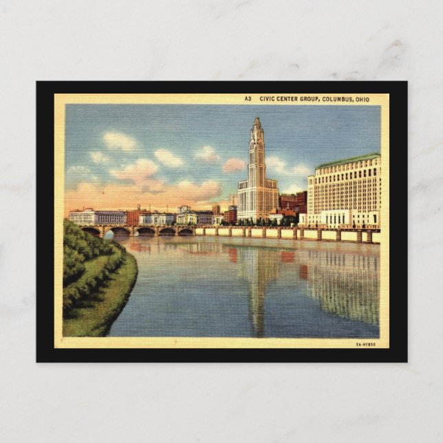 Civic Center, Columbus, Ohio Vintage Postcard (Front)