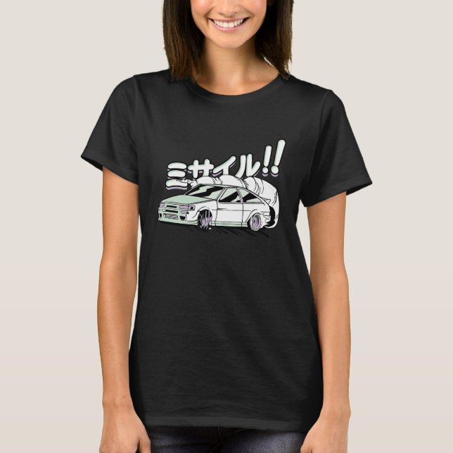 Civic EF Hatch Tuner Graphic  Auto Racing Car Driv T-Shirt (Front)