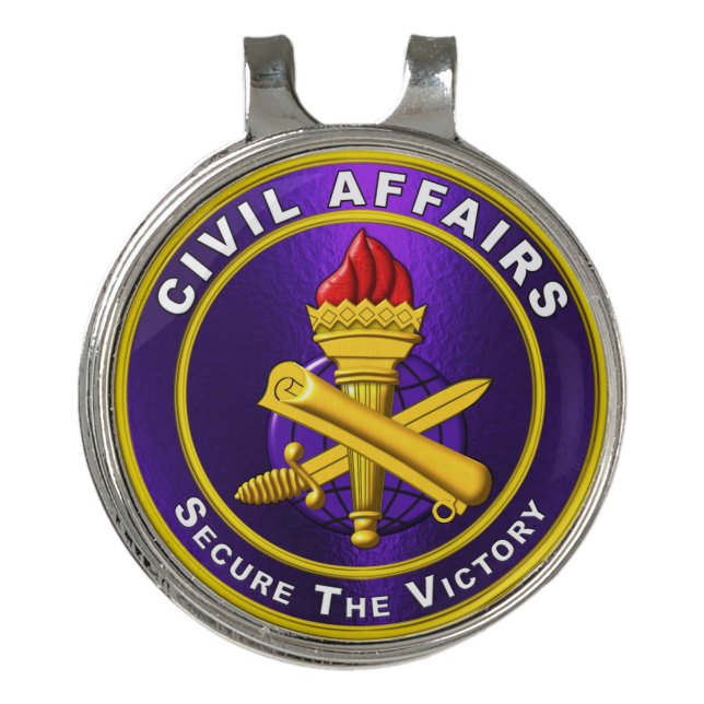 Civil Affairs Golf Hat Clip (Front)