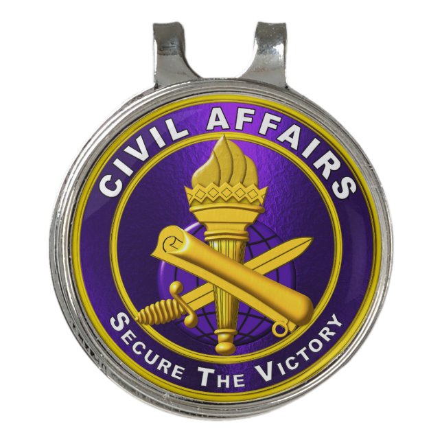 Civil Affairs Golf Hat Clip (Front)